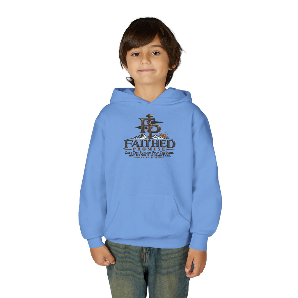 FaithedPromise Kids Classic Promise Hoodie — Psalm 55:22