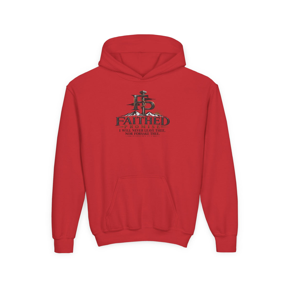 FaithedPromise Kids Classic Promise Hoodie — Hebrews 13:5