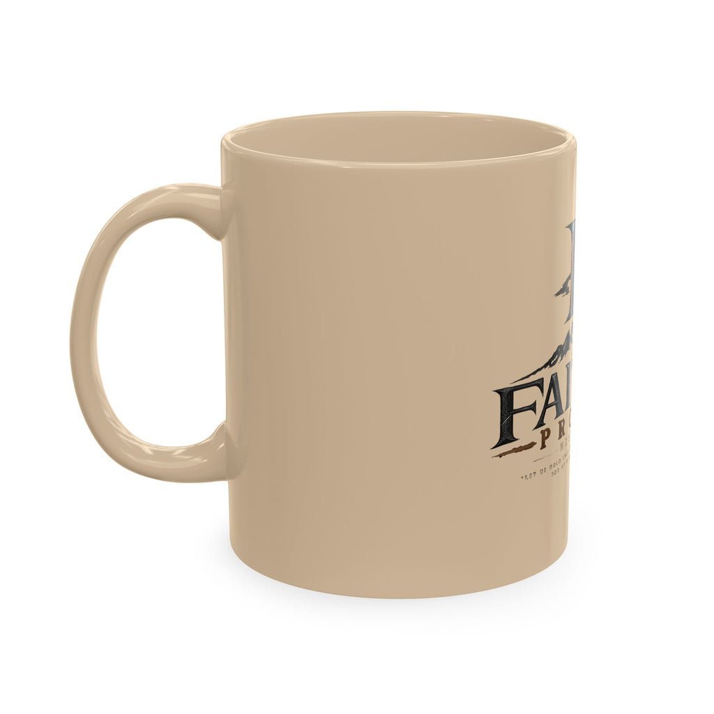 Faithed Promise Ceramic Mug — Faith-Inspired Mountain & Sunrise Coffee Cup