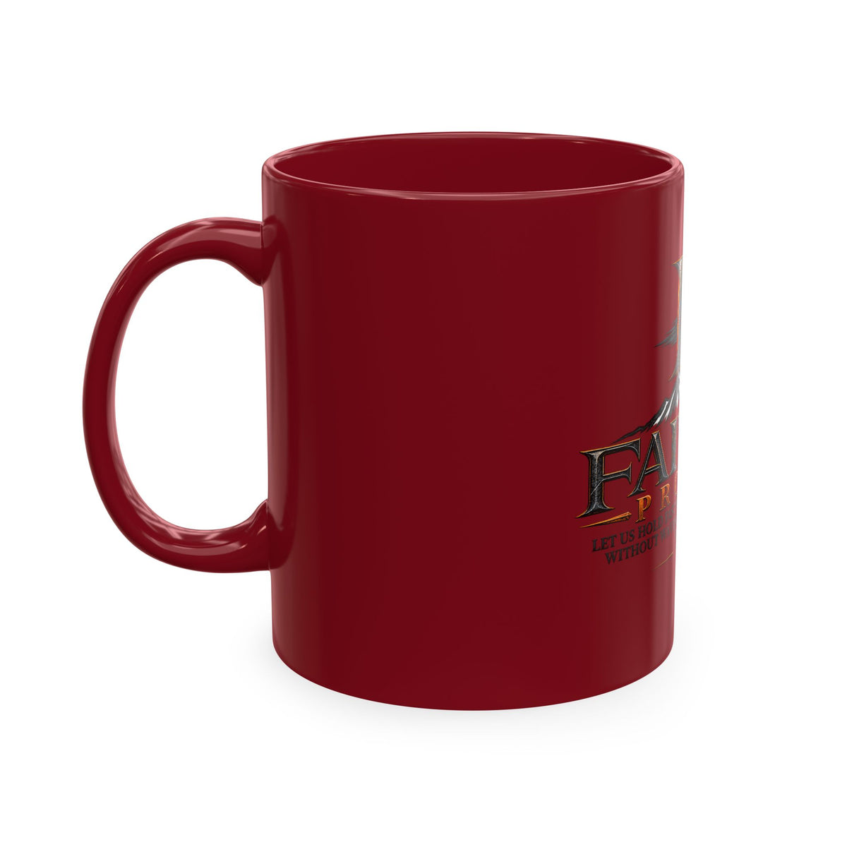 Faithed Promise Ceramic Mug — Faith-Inspired Mountain & Sunrise Coffee Cup
