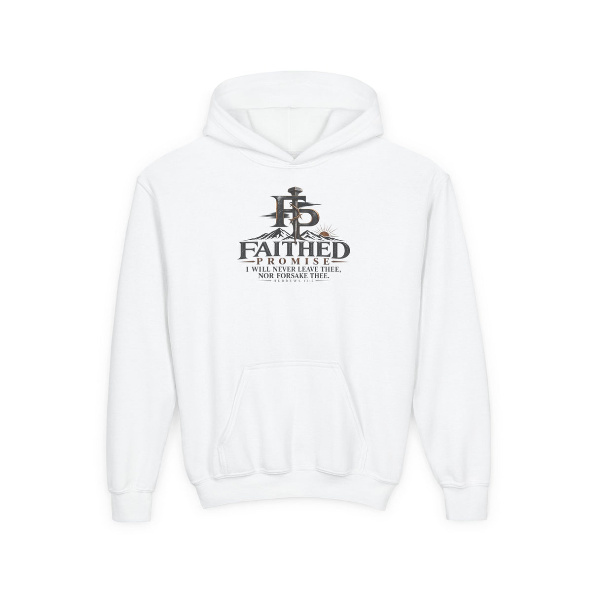 FaithedPromise Kids Classic Promise Hoodie — Hebrews 13:5