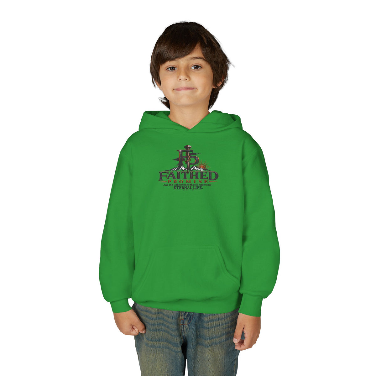 FaithedPromise Kids Classic Promise Hoodie — 1 John 2:25