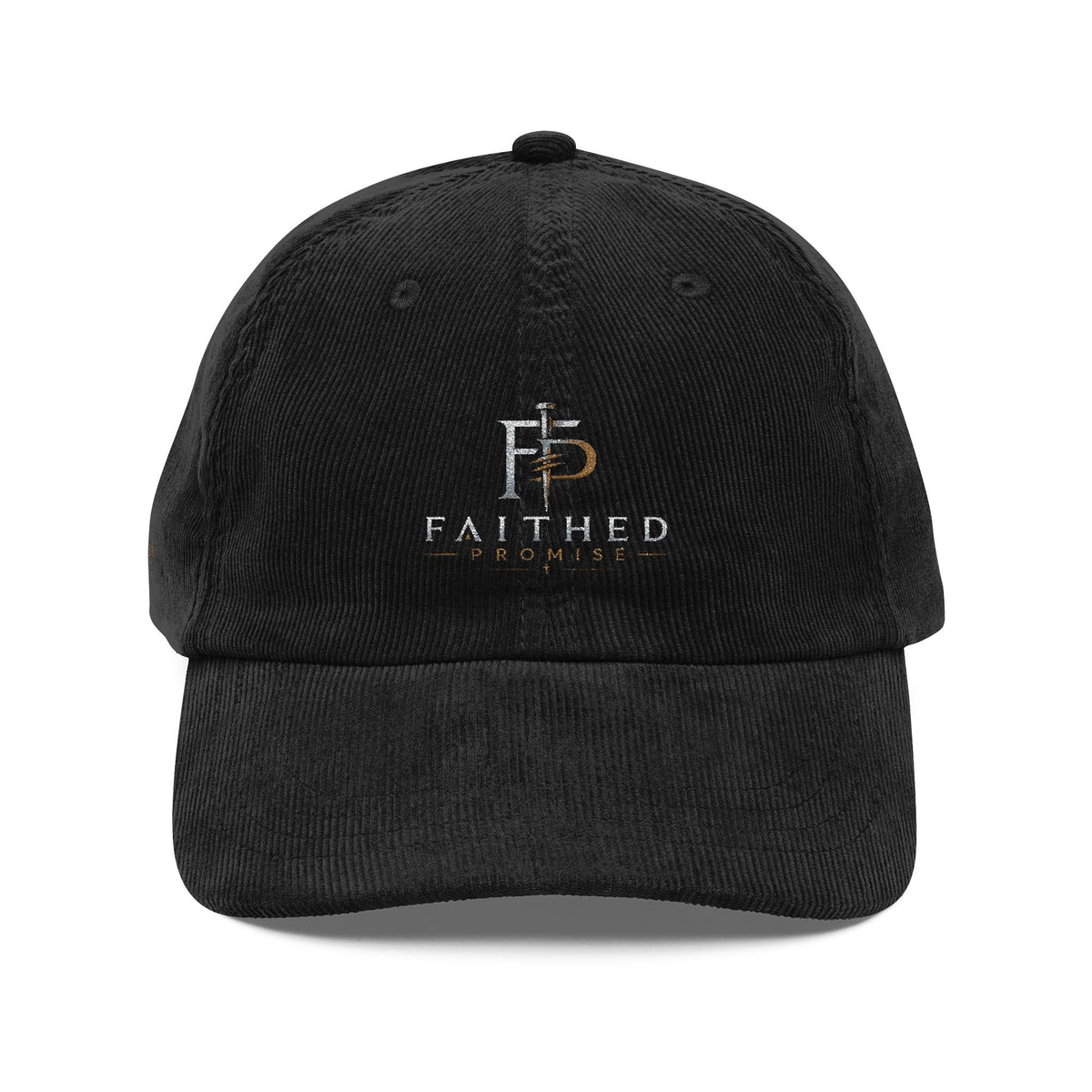 FaithedPromise Vintage Embroidered Corduroy Cap