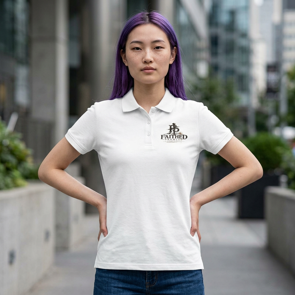 Women's Versa Polo - Embroidered 'Faithed' Logo Chest Polo