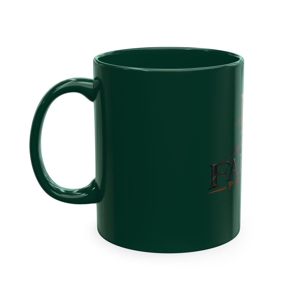 Faithed Promise Ceramic Mug — Faith-Inspired Mountain & Sunrise Coffee Cup