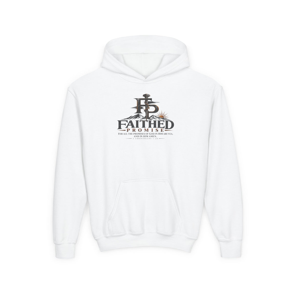 FaithedPromise Kids Classic Promise Hoodie — 2 Corinthians 1:20