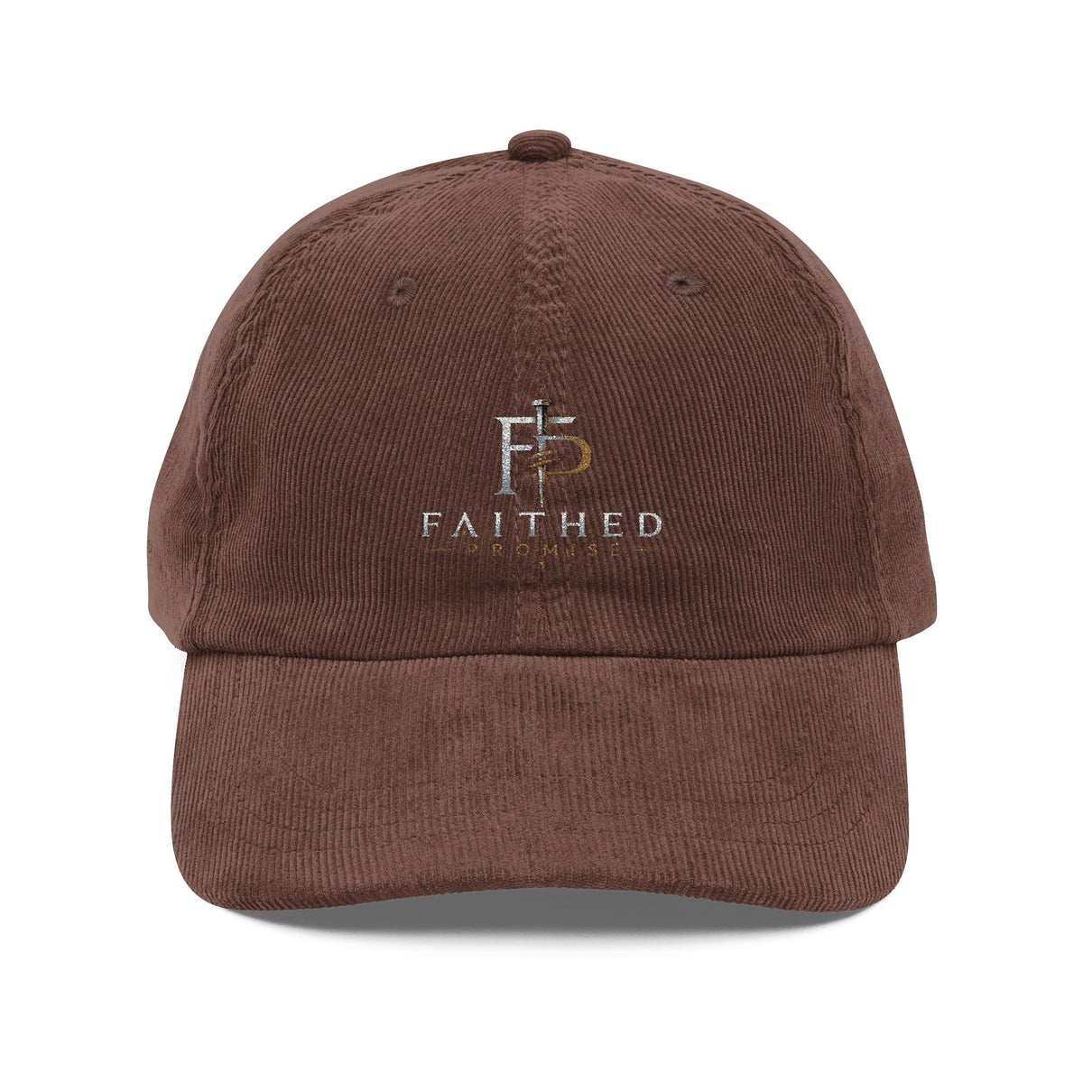 FaithedPromise Vintage Embroidered Corduroy Cap