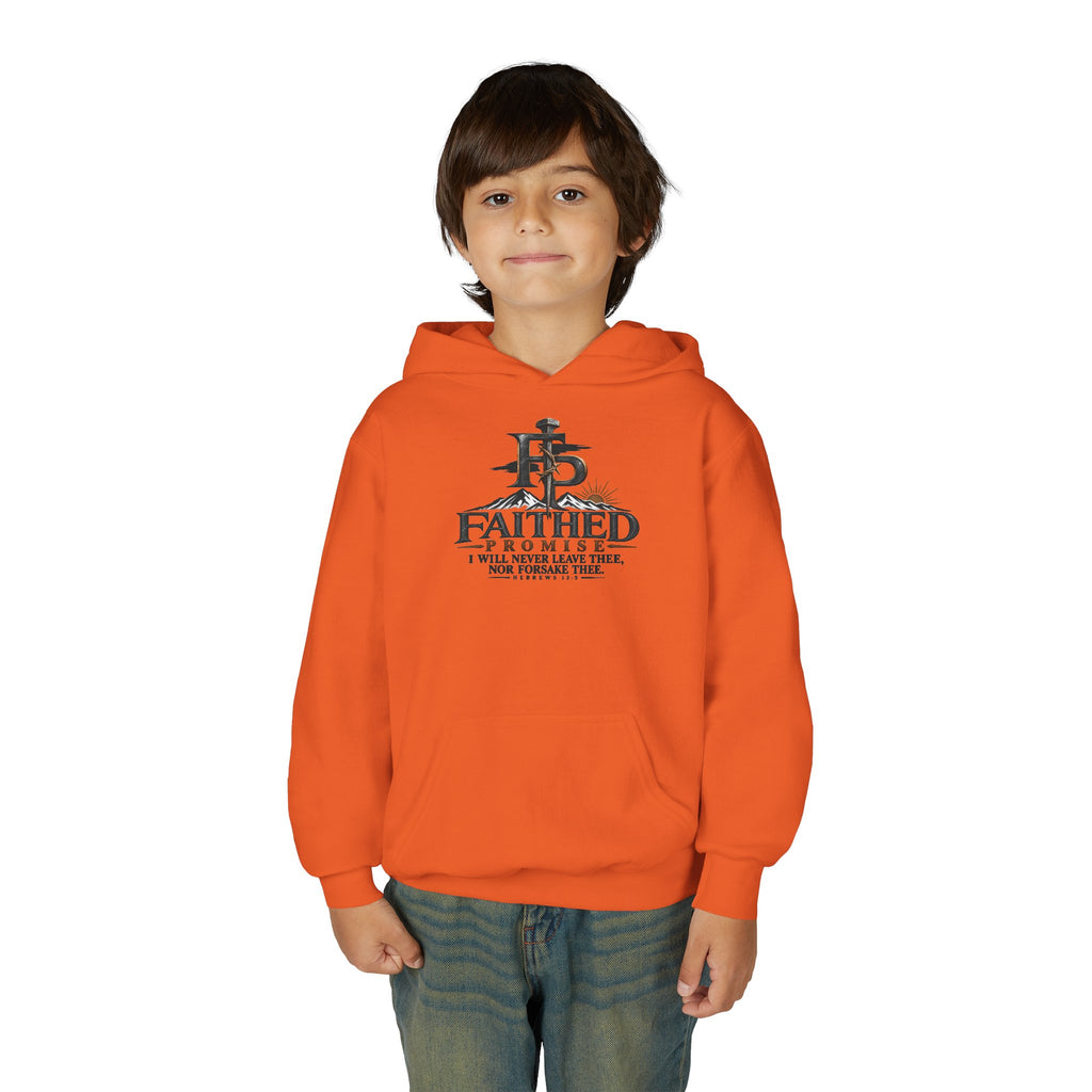 FaithedPromise Kids Classic Promise Hoodie — Hebrews 13:5