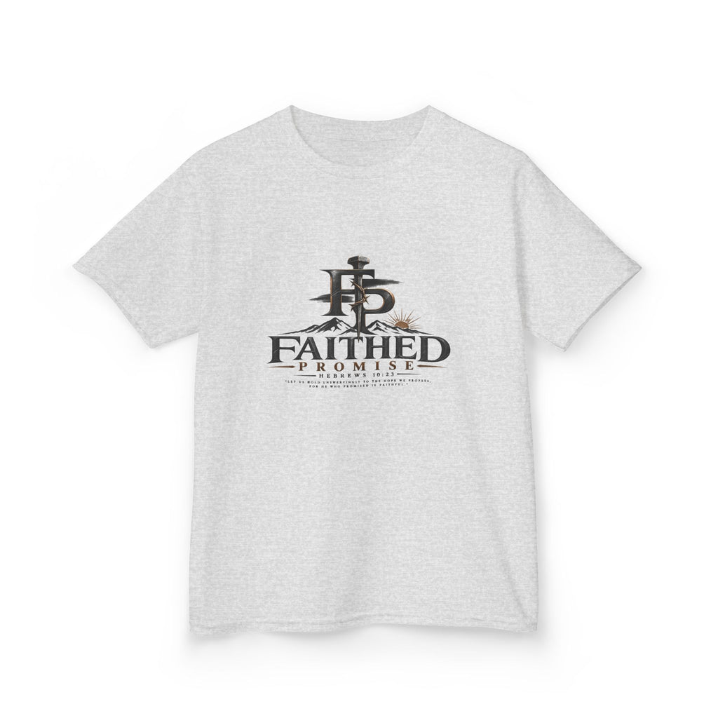 Kids Tee — "Faithed Promise" Christian Cross Youth T‑Shirt