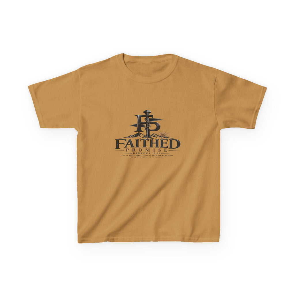 Kids Tee — "Faithed Promise" Christian Cross Youth T‑Shirt