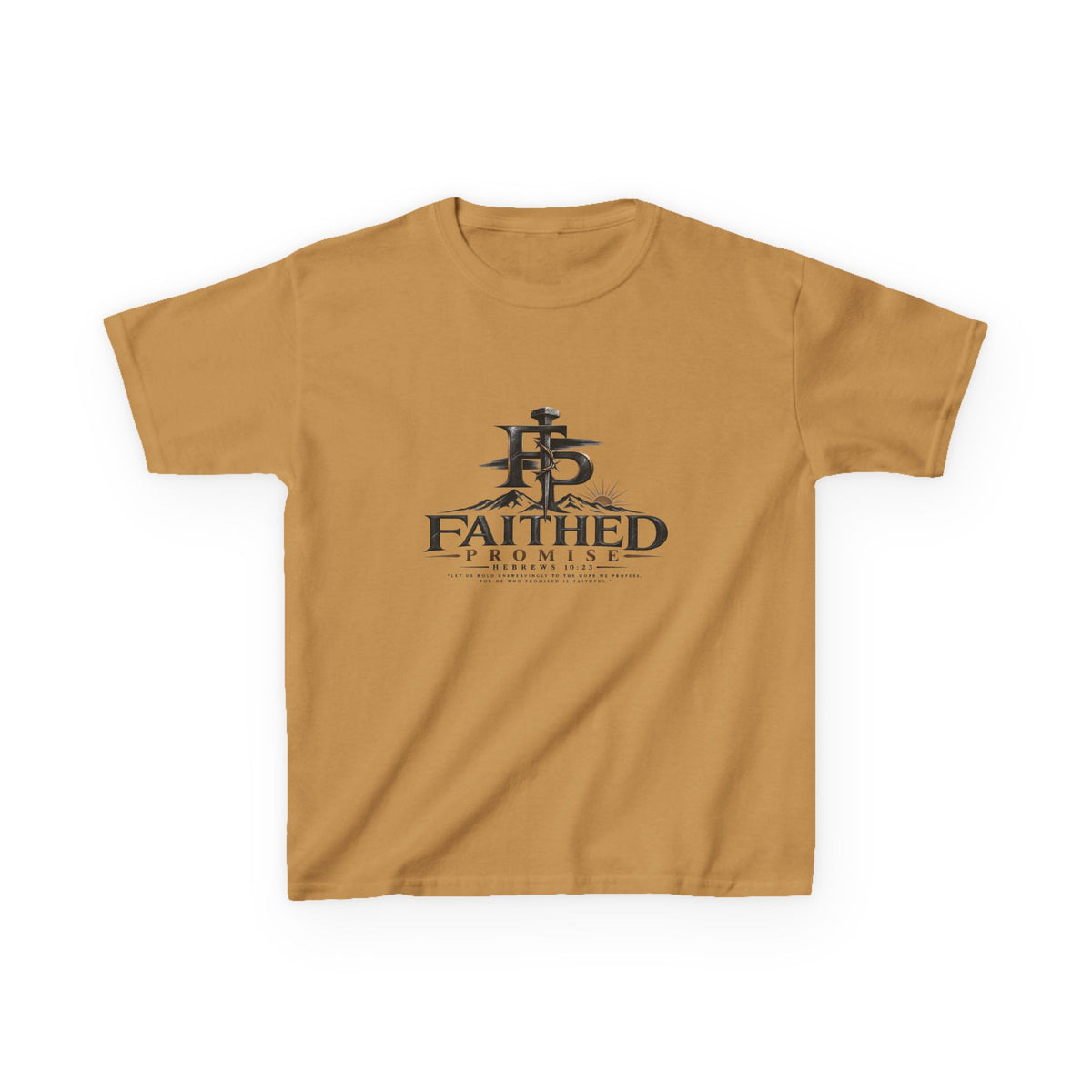 Kids Tee — "Faithed Promise" Christian Cross Youth T‑Shirt