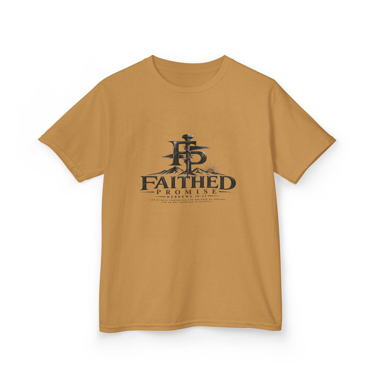 Kids Tee — "Faithed Promise" Christian Cross Youth T‑Shirt