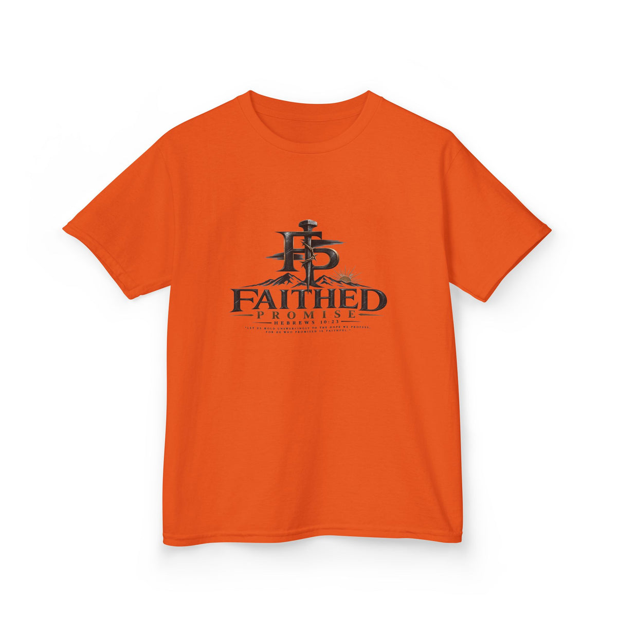 Kids Tee — "Faithed Promise" Christian Cross Youth T‑Shirt