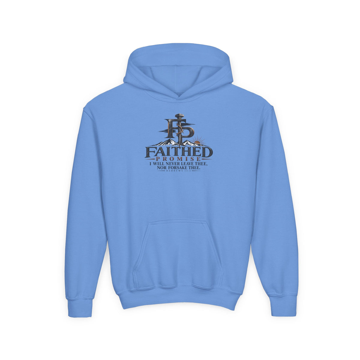 FaithedPromise Kids Classic Promise Hoodie — Hebrews 13:5