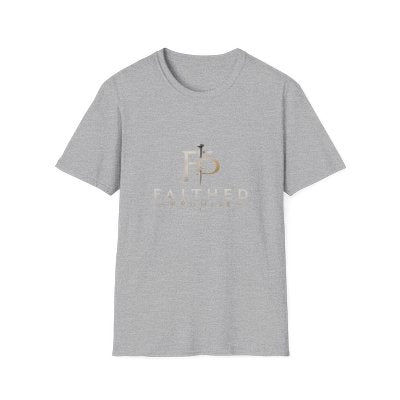 Sport Grey Faithed Promise classic cross tee, exact Printify front mockup